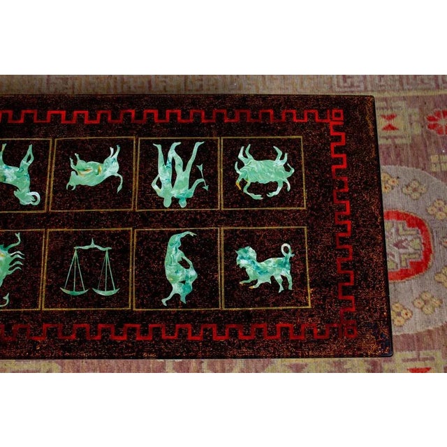 1950s Glass Zodiac Cocktail or Coffee Table from Fontana Arte For Sale - Image 5 of 12