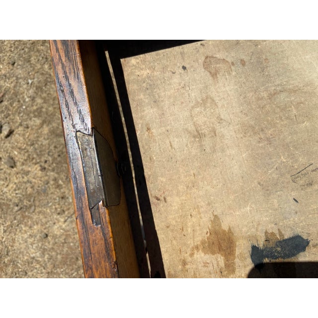 1910s Antique Partners Desk Needs Restoration For Sale - Image 11 of 12