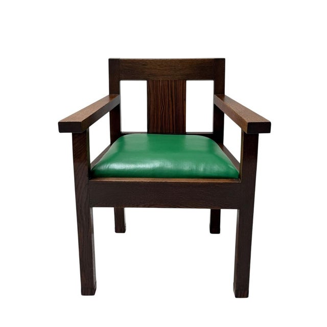 Art Deco Modernist Desk and Armchair in Oak, 1920s, Set of 2 For Sale - Image 18 of 18