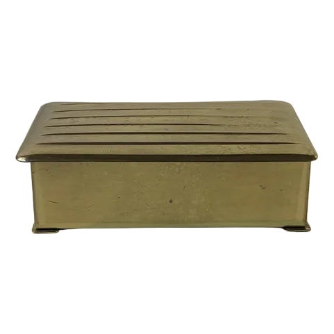 Art Deco Scandinavian Box in Brass, 1930s For Sale