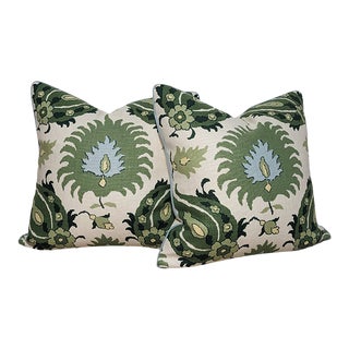 Brunschwig Fils Kashmiri Ikat 22" Pillows - Set of 2 For Sale