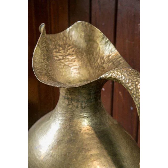 Vintage Mid Century Brass Pitcher For Sale - Image 9 of 18