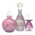 Eclectic Pink & Purple Perfume Bottle Curation - Group of 3 For Sale