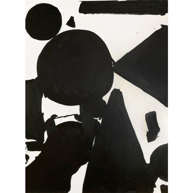 Afterparty, Contemporary Black and White Abstract Painting For Sale