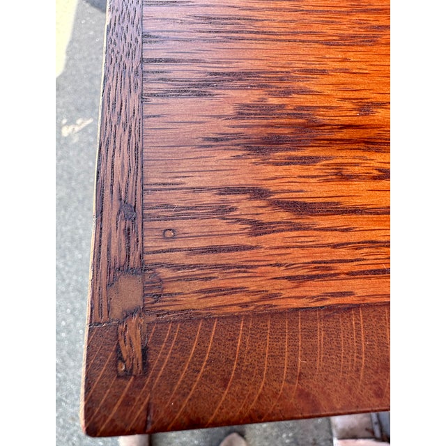 Antique Quarter -Sawn Oak Four Drawres File Cabinet For Sale - Image 12 of 15