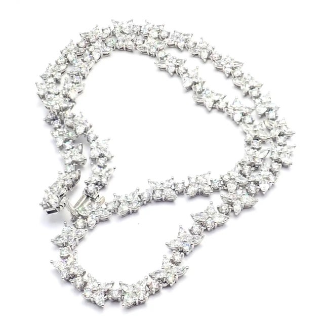 Tiffany & Co. Victoria Diamond Mixed Cluster Platinum Necklace For Sale - Image 12 of 12