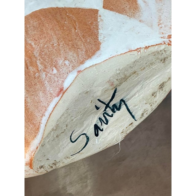 Discover a unique piece of ceramic art with this vintage postmodern studio pottery teapot. Hand-crafted with an expressive...