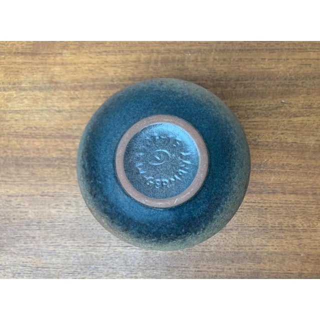 Brown Mid-Century German Minimalist Studio Pottery Vase from Fritz Van Daalen, 1960s For Sale - Image 8 of 12