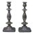 Pair of Polish Silverplated Shabbat Candlesticks by Joseph Fraget, Warsaw, Circa 1910 For Sale