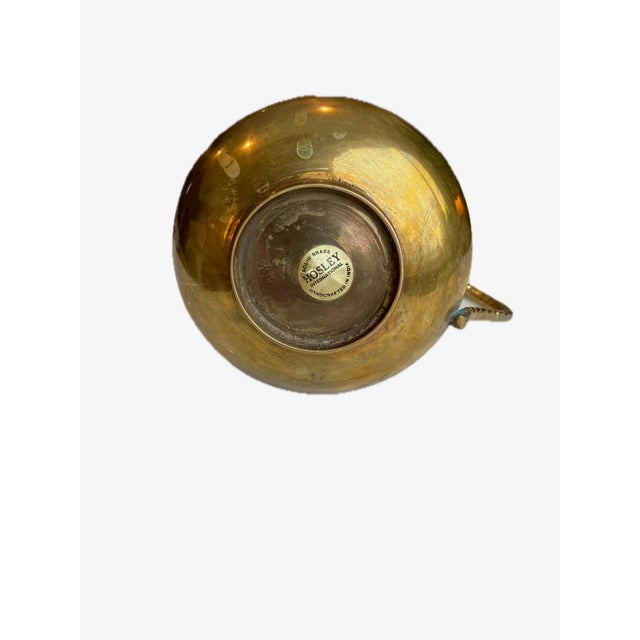 Vintage MCM Hosley International Brass Picture With a Twisted Rope Handle, Handcrafted in India For Sale In Milwaukee - Image 6 of 10