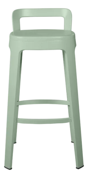 RS Barcelona Ombra Bar Stool With Backrest, Green