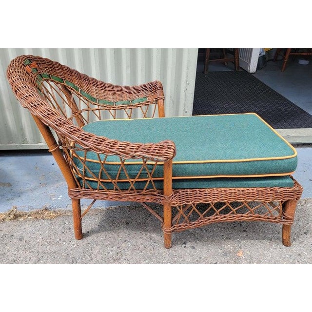 20th Century Wicker Child's Bar Harbor Settee & Chaise & Rocker Set For Sale - Image 10 of 13