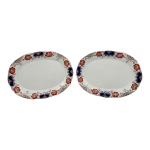 Antique Hollinshead & Kirkham Persian Plates- a Pair