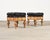 Pair of Empire Aesthetic Leather Giltwood Ottoman Footstools For Sale - Image 12 of 18