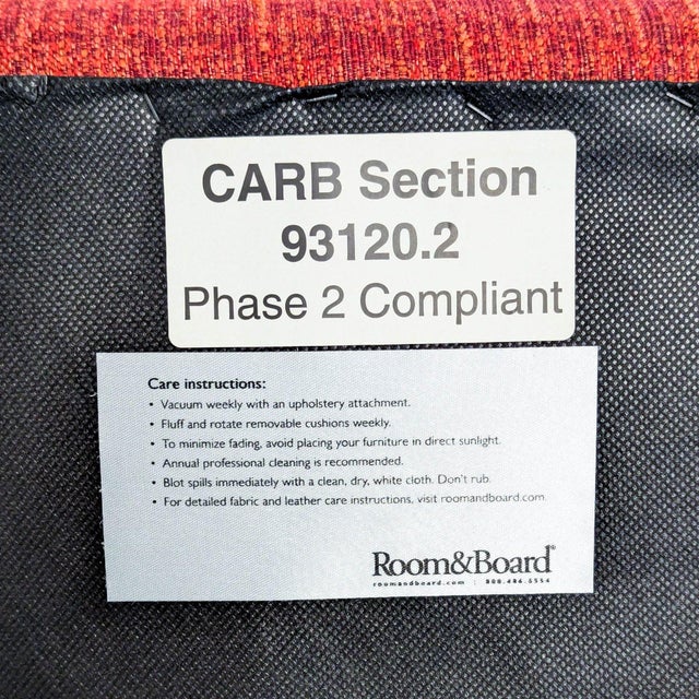 Red Room & Board Boden Red Lounge Chair With Modern Black Legs For Sale - Image 8 of 8