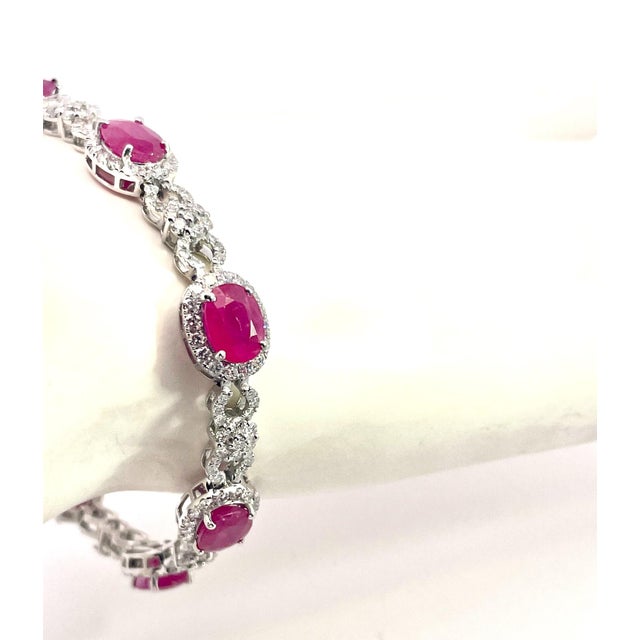 18k Ruby Diamond Bracelet 16 Carats For Sale In Los Angeles - Image 6 of 12