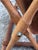 Brown Mid-Century Danish Teak Magazine Rack With Suede Sling, Folding X-Base, Scandinavian Modern, 1960s For Sale - Image 8 of 10