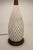 1960s Raymor Italy Large Pinecone Textured Ceramic Pottery Walnut Table Lamp For Sale In Los Angeles - Image 6 of 9