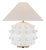 Kelly Wearstler by Visual Comfort Signature Linden Medium Orb Table Lamp in Plaster White with Linen Shade For Sale