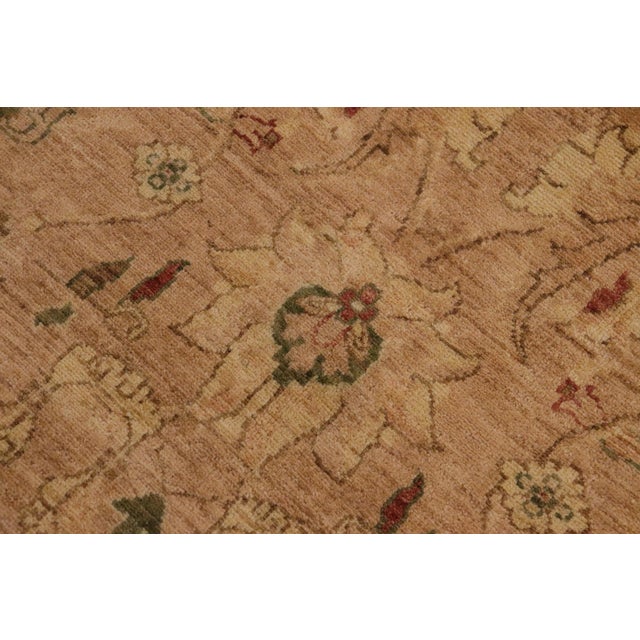 Oriental Ziegler Tan Gold Hand-Knotted Wool Rug - 8'11'' X 11'8'' For Sale - Image 4 of 7