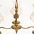 Art Deco Golden Brass and Murano Glass Chandelier with Three Lights, 1930s For Sale - Image 3 of 6
