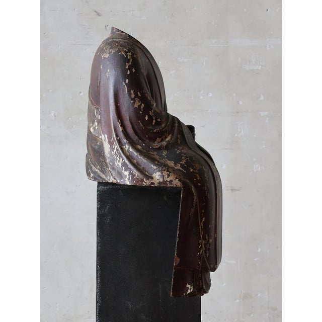 Japanese Kamakura or Muromachi Artist, Buddhist Monk's Robe, 1100s-1500s, Cedar For Sale - Image 5 of 18