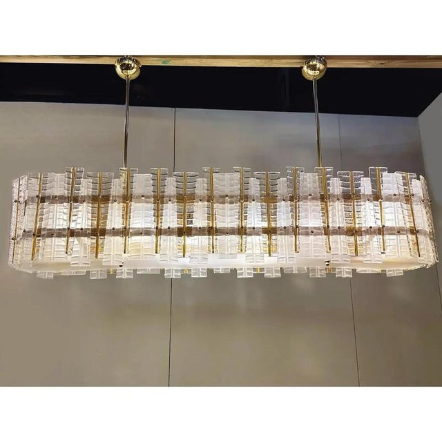 Glass Italian Tropical Gold Murano Glass Chandelier by Simoeng For Sale - Image 7 of 12