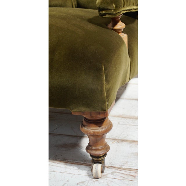 Victorian Deep Button Parlour Chair, 1880s For Sale - Image 6 of 11