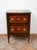 Antique Neapolitan Louis XVI small chest of drawers with a marble top, crafted from fine exotic woods, dating from the...