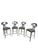 Metal Vintage Memphis Style Hammered Metal Counter Stools - Set of 4 For Sale - Image 7 of 12
