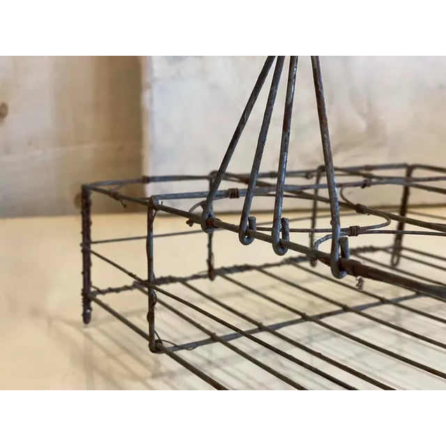 Art Nouveau Wire Bottle Holder, France For Sale - Image 6 of 18