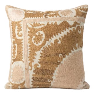 Hand Embroidered Suzani Pillow Cover 22'' X 26'' For Sale
