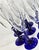 Glass Cobalt Pillar Stemmed Champagne Flutes- Set of Eight For Sale - Image 7 of 10