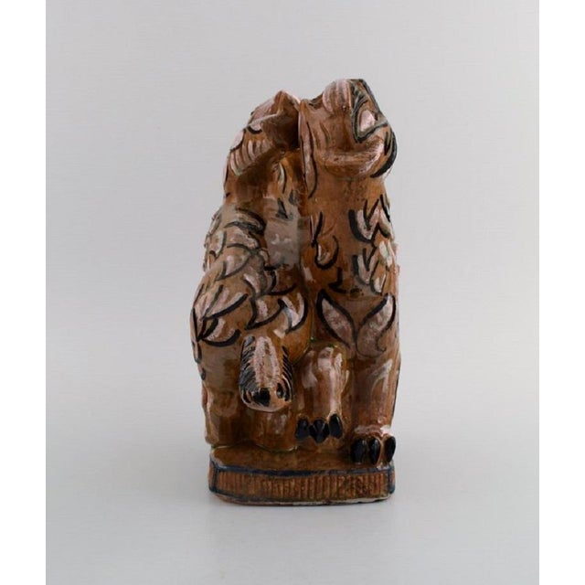 Stoneware Cats Figure by Helge Christoffersen For Sale - Image 4 of 11