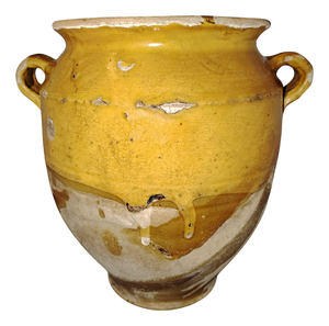 French Glazed Pottery Confit Pot, 1800s