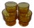 Mid-Century Modern Amber Glasses - Set of 4 For Sale