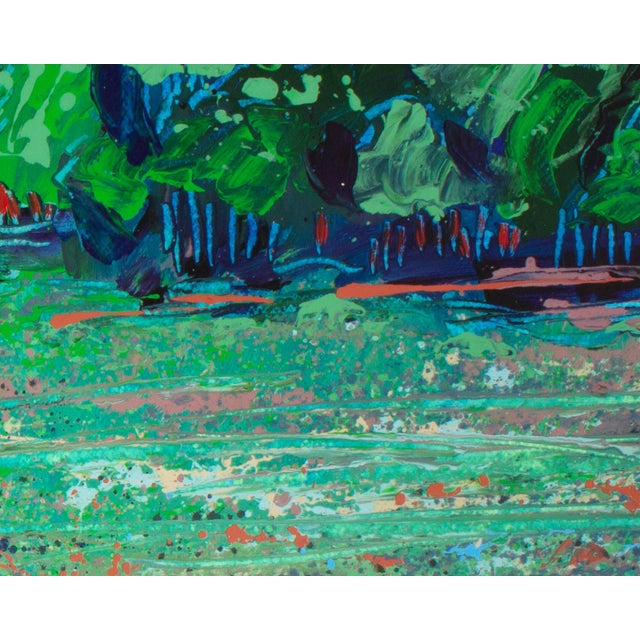 1980s Signed 1980s Abstract Acrylic Landscape by Harry Hilson For Sale - Image 5 of 7