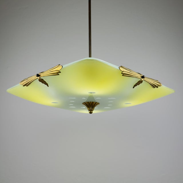 Vintage Art Deco Pendant Light, 1930s For Sale - Image 3 of 18