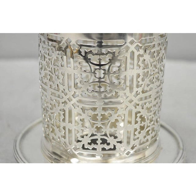 Antique Mappin & Webb Victorian Silver Plated Reticulated Covered Jelly Jar For Sale - Image 10 of 15