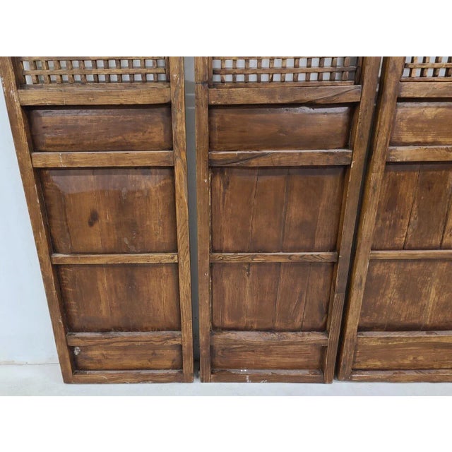 Antique Chinese Temple Doors Panels Screens Wall Art - Set of 4 For Sale - Image 11 of 13