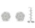 2020s Sterling Silver Rose-Cut Diamond Floral Cluster Stud Earring (0.25 cttw, I-J Color, I2-I3 Clarity) For Sale - Image 5 of 7