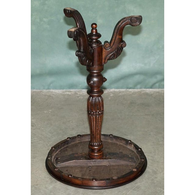 Antique Victorian Hand Carved Chess Table with Ornately Fluted Base For Sale - Image 10 of 12