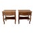 Spanish Wood Bedside Tables with Drawers and Lower Shelves, 1940s, Set of 2 For Sale - Image 12 of 12