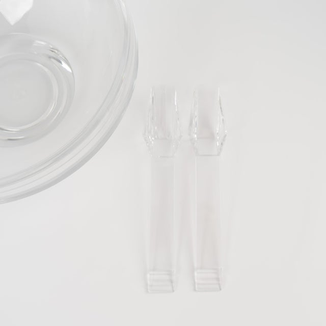 1980s Vintage Lucite Serving Bowl With Servers by Alfio Di Bella For Sale - Image 5 of 17