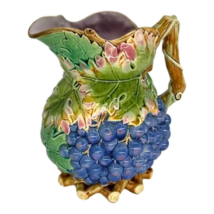 A Majolica Grape-Form Wine Jug by Brown-Westhead, Moore, English, Ca. 1876