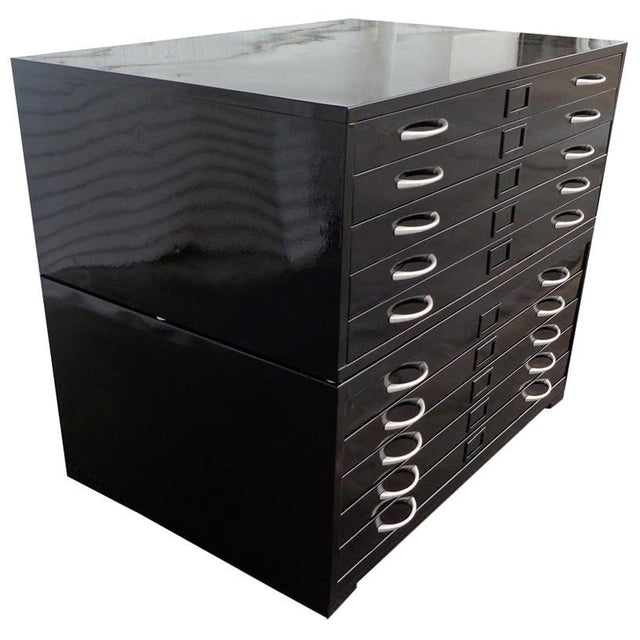 Black Architectural Drafting Flat File Cabinet For Sale - Image 9 of 9