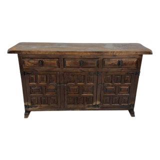 Spanish Brutalist Sideboard For Sale