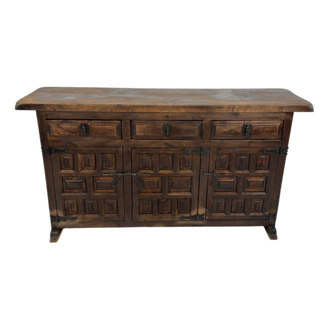 Spanish Brutalist Sideboard For Sale
