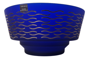 Dalga Bowl in Blue Blown Glass by Koz for Sottsass Associati, 1990s
