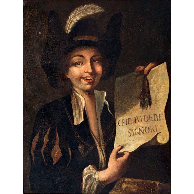 Period: 18th century style: other style condition: good condition material: oil painting width: 80height: 96 a curious and...